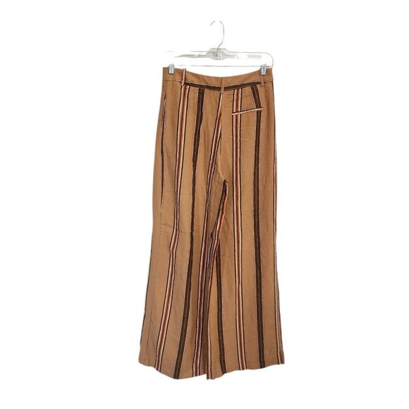 Worthington Trouser Pants 4  Striped High Waisted Wide Leg Dressy Work Teacher - Picture 2 of 6